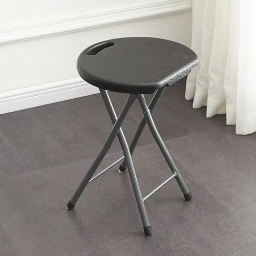 ESESE Tragbarer Hochstuhlsitz, hochfester Klapphocker, 200 kg Tragkraft, tragbarer Barhocker, leicht und perfekt for Camping Veranstaltungen im Freien(Black) von ESESE