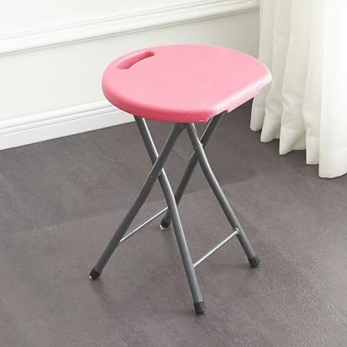 ESESE Tragbarer Hochstuhlsitz, hochfester Klapphocker, 200 kg Tragkraft, tragbarer Barhocker, leicht und perfekt for Camping Veranstaltungen im Freien(Pink) von ESESE