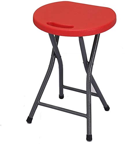 ESESE Tragbarer Hochstuhlsitz, hochfester Klapphocker, 200 kg Tragkraft, tragbarer Barhocker, leicht und perfekt for Camping Veranstaltungen im Freien(Red) von ESESE