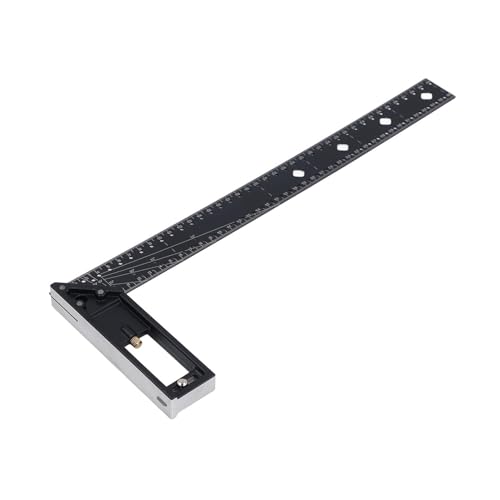 Tischler-Mehrwinkel-Messlineal, 40 cm (16 Zoll) Zimmermannswinkel, 45- und 90-Grad-Kombinationswinkel, professionelles Lineal for die Holzbearbeitung von ESESE