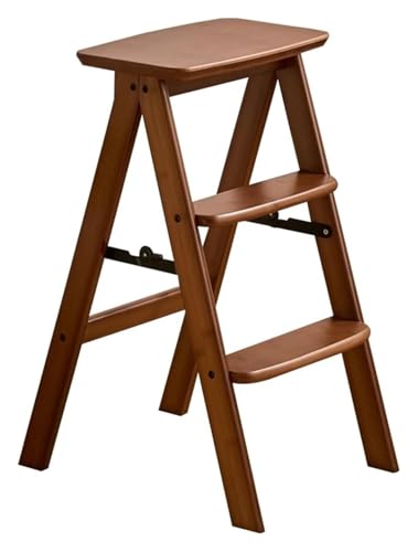 Tragbarer Hochstuhlsitz, 1 Stück 25-Zoll-Klappbarhocker aus Holz mit Fußstütze – tragbarer hoher Stuhl for Küche, Esszimmer, Balkon und Wohnzimmer for Zuhause Bar von ESESE