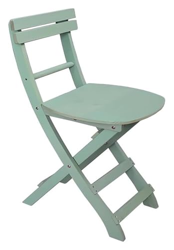 Tragbarer Hochstuhlsitz, 23-Zoll-Klappbarhocker aus Holz mit Fußstütze – tragbarer Barstuhl for Küche, Esszimmer, Wohnzimmer und Außenbereich, 1 Stück(Green) von ESESE