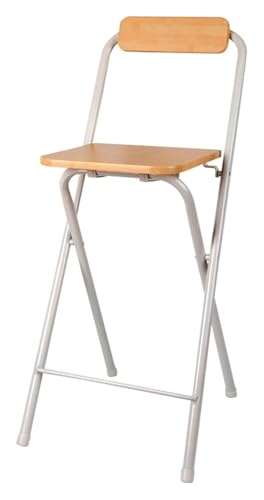 Tragbarer Hochstuhlsitz, klappbarer Barhocker mit Rückenlehne, höhenverstellbar, kompakter und Leichter Hochstuhl for Küche, Esszimmer, Garten Außenbereich(Seat Height 70cm/27.5in) von ESESE