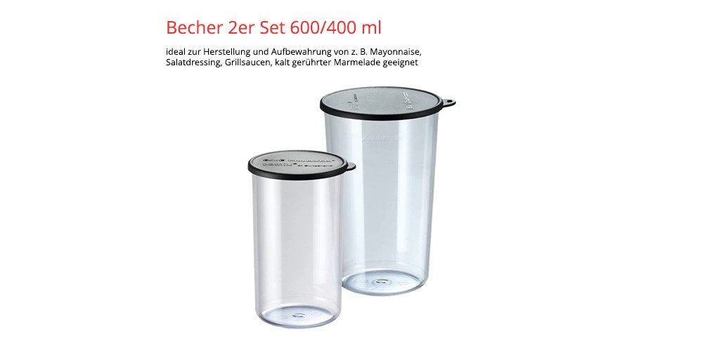 ESGE-Zauberstab Messbecher Set 7128, (2er-Set), Geeignet für den Tiefkühler und den Mikrowellenofen von ESGE-Zauberstab