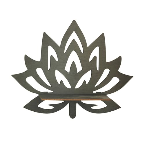 Schwebende Regale, L-förmige Eckregale for die Wand, Kerzen-Kristallregal-Display, Industrie-Stil, for Wohnzimmer, Schlafzimmer, Küche, Heimdekorationen, Schwarz(ZY027) von ESHDGFYB