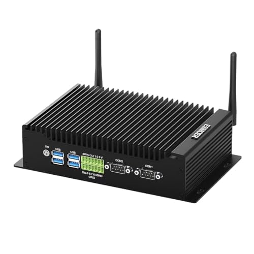 ESIMOER Mini PC Lüfterlos Industrie PC Win 11 Core i5-8260U, 16GB RAM 512GB SSD, 4K UHD Triple Display, Dual Gigabit Ethernet 6 USB WiFi BT4.2 COM, GPIO, Mini Desktop PC unterstützt Linux ESIMOER Mini PC Lüfterlos Industrie PC Win 11 Core i5-8260U, 16GB RAM 512GB SSD, 4K UHD Triple Display, Dual Gigabit Ethernet 6 USB WiFi BT4.2 COM, GPIO, Mini Desktop PC unterstützt Linux von ESIMOER