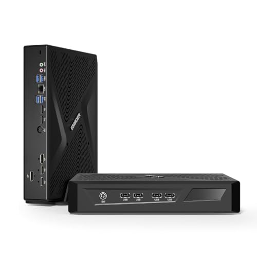 ESIMOER Mini Gaming PC, Small Desktop Computer Win 11 Core i5-13500H RTX 3050 6 GB GDDR6, 64 GB DDR4 RAM 512 GB NVME SSD, 8K Quad Display, WiFi6, BT5.2, 8 USB, Gigabit Ethernet von ESIMOER