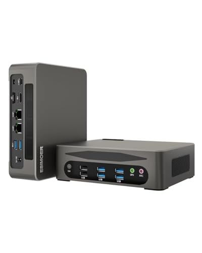 ESIMOER Mini PC Win11, Mini Desktop Computer, Core i5-1235U, 32GB DDR5 1TB SSD, HD DP Typ-C 8K Dreifach Display, Dual 2.5G RJ45 LAN, 8 USB, WLAN 6, BT 5.2, Kleinformat PC unterstützt Linux ESIMOER Mini PC Win11, Mini Desktop Computer, Core i5-1235U, 32GB DDR5 1TB SSD, HD DP Typ-C 8K Dreifach Display, Dual 2.5G RJ45 LAN, 8 USB, WLAN 6, BT 5.2, Kleinformat PC unterstützt Linux von ESIMOER