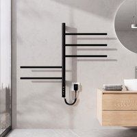 Badheizkörper handtuchhalter 660×420 mm,180° Rotation heizkörper Bad,WiFi Smart Handtuchwärmer mit konstanter Temperatur,Funktioniert mit von ESIP