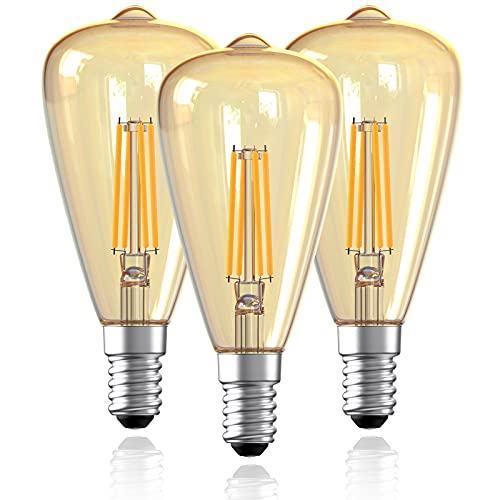 ESIP Edison Vintage Glühbirne,Edison LED Lampe Warmweiß ST48 E14 Retro Glühbirne Vintage Antike Glühbirne Ideal für Nostalgie und Retro Beleuchtung im Haus Café Bar usw - 3 Stück von ESIP