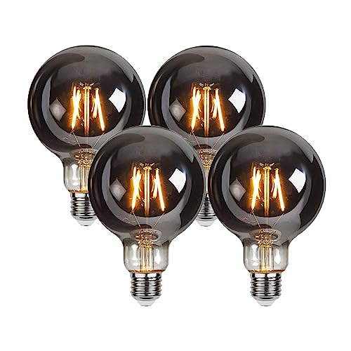 ESIP Edison Vintage Glühbirne,G95 E27 4W LED Glühbirne Vintage Antike Glühbirne, Warmweiß (2700K), Ideal für Nostalgie und Retro Beleuchtung im Haus Café Bar usw - 4 Stück von ESIP