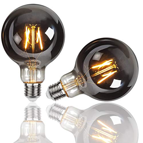 ESIP Edison Vintage Glühbirne, G95 E27 4W LED Glühbirne Vintage Antike Glühbirne, Warmweiß (2700K), Ideal für Nostalgie und Retro Beleuchtung im Haus Café Bar usw - 2 Stück von ESIP