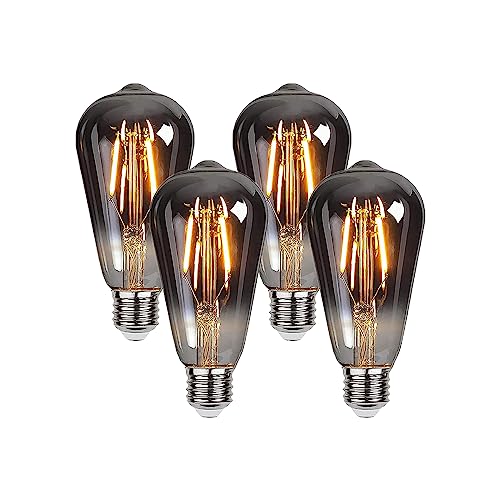 ESIP Edison Vintage Glühbirne,ST64 E27 4W LED Glühbirne Vintage Antike Glühbirne, Warmweiß (2700K), Ideal für Nostalgie und Retro Beleuchtung im Haus Café Bar usw - 4 Stück von ESIP