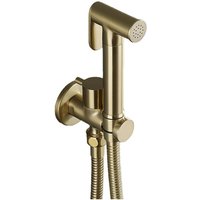 Esip - Gebürstetes Gold Toilette Bad Bidet Set Messing-Bidet Handbrause Sprayer Kaltes Wasser Handheld Bidet Spritze Wandhalterung Hand Bidet Sprayer von ESIP