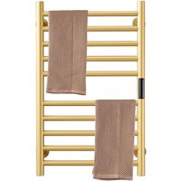 Handtuchheizkörper Elektrisch Badheizkörper 70 w Handtuchhalter Heizkörper Touch-Steuerung 45 bis 70°C, 1 bis 8HHandtuchtrockner 10 Stangen Stahl von ESIP