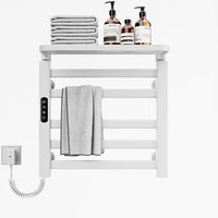 Handtuchheizkörper elektrisch,Badheizkörper elektrisch 50x50cm,Intelligenter thermostatischer Handtuchhalter,Schwarzer Wandmontierter Elektrischer von ESIP