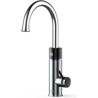 Wasserhahn mit Durchlauferhitzer 3200W, Silber Küchenarmatur Spültischarmatur 304 Edelstahl Elektrische Heizung Wasserhahn, led Temperaturanzeige, von ESIP