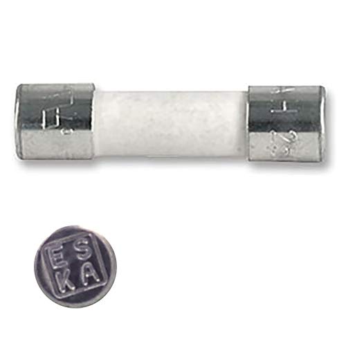 ESKA 10 x Sicherung träge (T), Keramik, 630 mA/250 V AC, 5 x 20 mm von ESKA