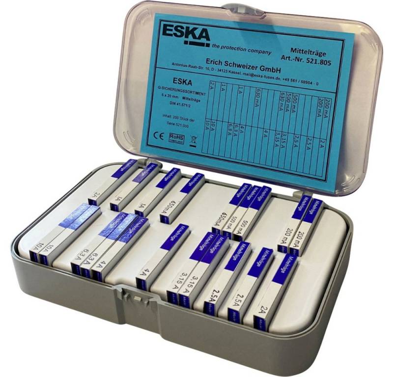 ESKA Stromstoßschalter ESKA 521805 Sicherungs-Sortiment Inhalt 200 St., (521805) von ESKA