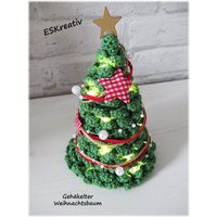 Gehäkelter Weihnachtsbaum/Beleuchtete Tischdeko Adventsdeko Gehäkelter Weihnachtsbaum/Beleuchtete Tischdeko Adventsdeko von ESKreativ