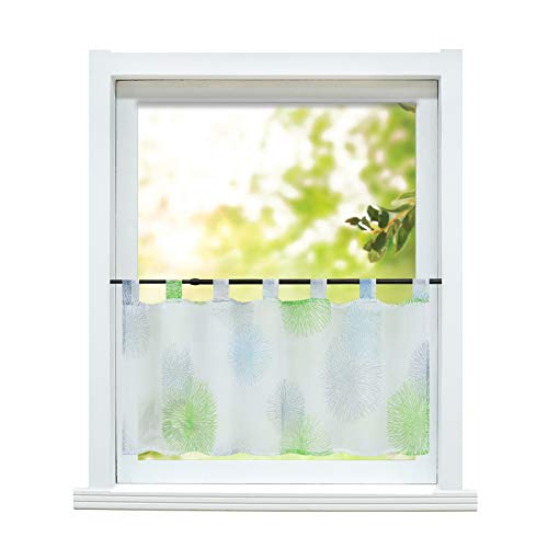 ESLIR Scheibengardine Küche Bistrogardine Modern Gardinen Transparent Kurzgardine mit Schlaufen Vorhänge Voile Grün HxB 60x90cm 1 Stück ESLIR Scheibengardine Küche Bistrogardine Modern Gardinen Transparent Kurzgardine mit Schlaufen Vorhänge Voile Grün HxB 60x90cm 1 Stück von ESLIR