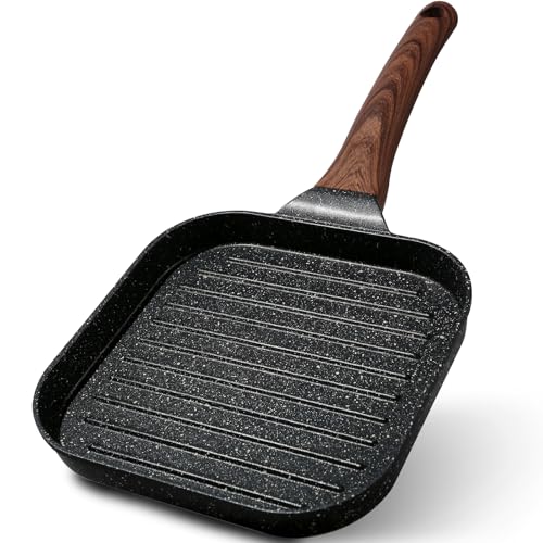 ESLITE LIFE Kleine Grillpfanne mit Antihaftbeschichtung, für das Kochen im Innenbereich, vielseitige quadratische Induktions-Grillpfanne, Steakpfanne für Herdplatten, PTFE- und PFOA-frei, Schwarz ESLITE LIFE Kleine Grillpfanne mit Antihaftbeschichtung, für das Kochen im Innenbereich, vielseitige quadratische Induktions-Grillpfanne, Steakpfanne für Herdplatten, PTFE- und PFOA-frei, Schwarz von ESLITE LIFE