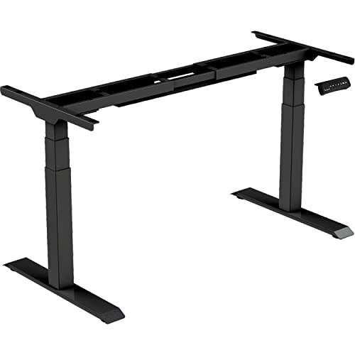 ESMART EZX-132B Schwarz - Dual Motor Elektrisch Höhenverstellbares Schreibtisch-Gestell 58-123 cm 3X Memory Aktivitätserinnerung Schnelle Montage von ESMART