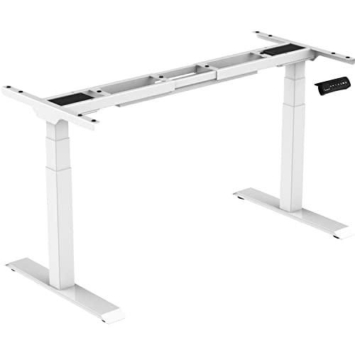 ESMART EZX-132W Weiß - Dual Motor Elektrisch Höhenverstellbares Schreibtisch-Gestell 58-123 cm 3X Memory Aktivitätserinnerung Schnelle Montage von ESMART