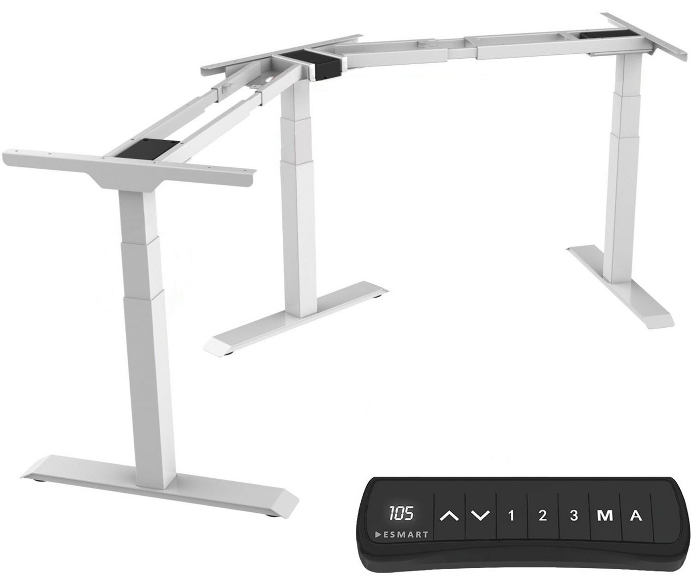 ESMART Eckschreibtisch ESMART Germany, EBX-133 Elektrisch höhenverstellbarer Schreibtisch Höhe: 58 - 123 cm von ESMART