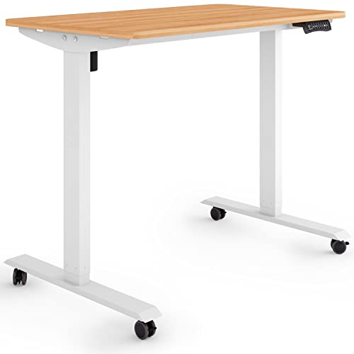 ESMART Germany ETX-121WM 100x60cm Ahorn Dekor Ergonomischer Steh-Sitz-Schreibtisch auf Rollen Stufenlos elektrisch höhenverstellbar 78,5-128,5cm 3X Memory Aktivitätserinnerung Soft-Start/Stopp ESMART Germany ETX-121WM 100x60cm Ahorn Dekor Ergonomischer Steh-Sitz-Schreibtisch auf Rollen Stufenlos elektrisch höhenverstellbar 78,5-128,5cm 3X Memory Aktivitätserinnerung Soft-Start/Stopp von ESMART