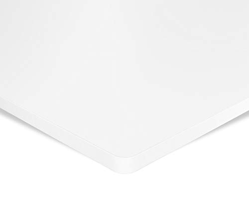 ESMART Germany TPL-126W stabile Schreib-Tisch-Platte aus MDF [Größenauswahl] 120 x 60 x 2,5 cm - Weiß | Kratzfest, PVC-beschichtet, pflegeleicht, Bürotischplatte belastbar bis 120 kg von ESMART