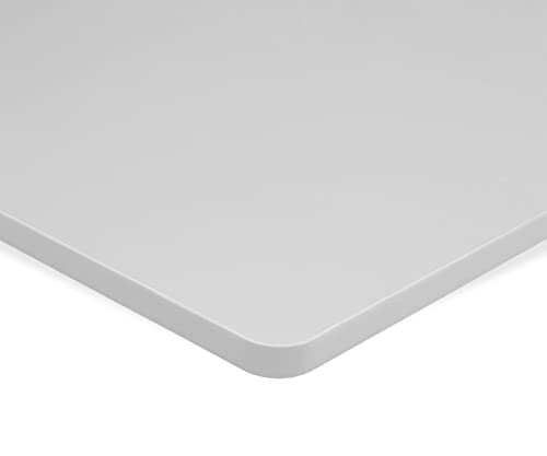 ESMART Germany TPL-168LG stabile Schreib-Tisch-Platte aus MDF [Größenauswahl] 160 x 80 x 2,5 cm - Hellgrau | Kratzfest, PVC-beschichtet, pflegeleicht, Bürotischplatte belastbar bis 120 kg von ESMART
