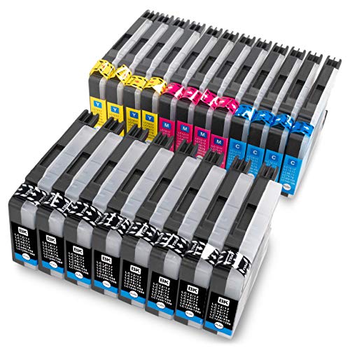 20 Kompatible XL Druckerpatronen für Brother LC1220 LC1240 LC1280 / 8x LC-1240BK 4x LC-1240C 4x LC-1240M 4x LC-1240Y XL Version von ESMONLINE