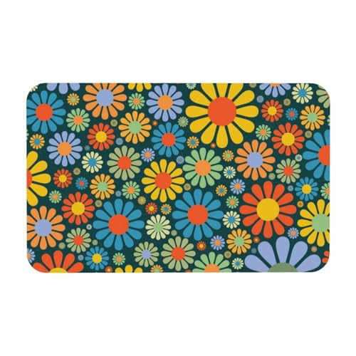 ESNAIUVCD Rutschfeste Badematte mit Blumenmuster, 50 x 80 cm, super saugfähig, schnell trocknend, leicht zu reinigen, Badezimmer-Zubehör, Dekor ESNAIUVCD Rutschfeste Badematte mit Blumenmuster, 50 x 80 cm, super saugfähig, schnell trocknend, leicht zu reinigen, Badezimmer-Zubehör, Dekor von ESNAIUVCD