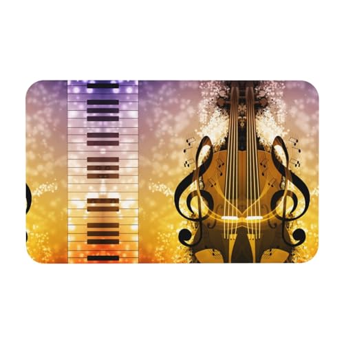 ESNAIUVCD Rutschfeste Badematte mit Klavier- und Violinen-Motiv, 50 x 80 cm, super saugfähig, schnell trocknend, Duschmatten, leicht zu reinigen, Badezimmer-Zubehör, Dekor ESNAIUVCD Rutschfeste Badematte mit Klavier- und Violinen-Motiv, 50 x 80 cm, super saugfähig, schnell trocknend, Duschmatten, leicht zu reinigen, Badezimmer-Zubehör, Dekor von ESNAIUVCD