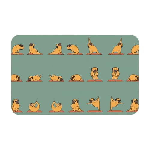 ESNAIUVCD Rutschfeste Badematte mit Mops-Motiv, 50 x 80 cm, super saugfähig, schnell trocknend, leicht zu reinigen, Badezimmer-Zubehör, Dekor ESNAIUVCD Rutschfeste Badematte mit Mops-Motiv, 50 x 80 cm, super saugfähig, schnell trocknend, leicht zu reinigen, Badezimmer-Zubehör, Dekor von ESNAIUVCD