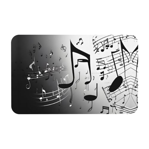 ESNAIUVCD Rutschfeste Badematte mit Musiknoten-Druck, 50 x 80 cm, super saugfähig, schnell trocknend, leicht zu reinigen, Badezimmer-Zubehör, Dekor ESNAIUVCD Rutschfeste Badematte mit Musiknoten-Druck, 50 x 80 cm, super saugfähig, schnell trocknend, leicht zu reinigen, Badezimmer-Zubehör, Dekor von ESNAIUVCD