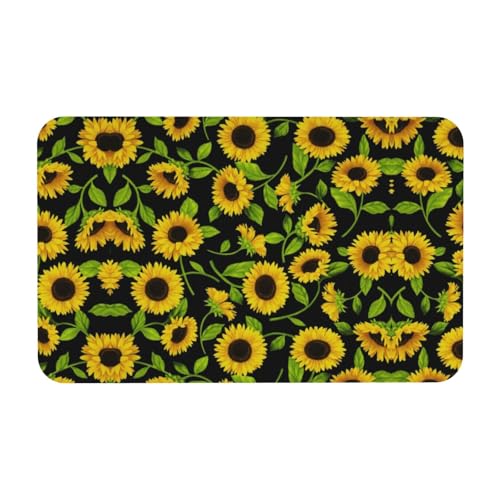 ESNAIUVCD Rutschfeste Badematte mit Sonnenblumendruck, 50 x 80 cm, super saugfähig, schnell trocknend, leicht zu reinigen, Badezimmer-Zubehör, Dekor ESNAIUVCD Rutschfeste Badematte mit Sonnenblumendruck, 50 x 80 cm, super saugfähig, schnell trocknend, leicht zu reinigen, Badezimmer-Zubehör, Dekor von ESNAIUVCD
