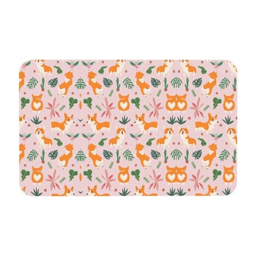 ESNAIUVCD Rutschfeste Badematte mit niedlichem Hunde-Aufdruck, 50 x 80 cm, super saugfähig, schnell trocknend, leicht zu reinigen, Badezimmer-Zubehör, Dekor ESNAIUVCD Rutschfeste Badematte mit niedlichem Hunde-Aufdruck, 50 x 80 cm, super saugfähig, schnell trocknend, leicht zu reinigen, Badezimmer-Zubehör, Dekor von ESNAIUVCD