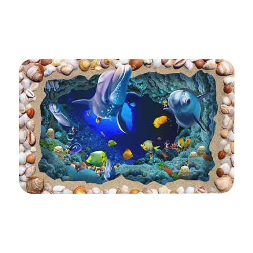 ESNAIUVCD Underwater World Rutschfeste Badematte, Motiv: Meeresleben, 50 x 80 cm, super saugfähig, schnell trocknend, leicht zu reinigen, Badezimmer-Zubehör, Dekor ESNAIUVCD Underwater World Rutschfeste Badematte, Motiv: Meeresleben, 50 x 80 cm, super saugfähig, schnell trocknend, leicht zu reinigen, Badezimmer-Zubehör, Dekor von ESNAIUVCD