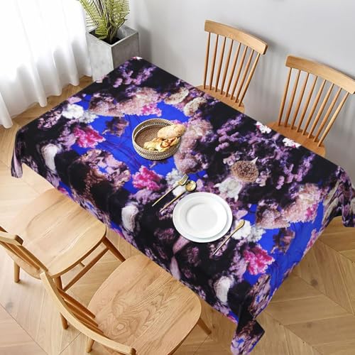 ESNAIUVCD Underwater World Tischdecke mit Korallendruck, auslaufsicherer, strukturierter Stoff, für Innen- und Außenbereich und Feiern ESNAIUVCD Underwater World Tischdecke mit Korallendruck, auslaufsicherer, strukturierter Stoff, für Innen- und Außenbereich und Feiern von ESNAIUVCD