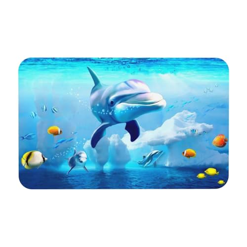 ESNAIUVCD Underwater World rutschfeste Badematte mit Fischmotiv, 50 x 80 cm, super saugfähig, schnell trocknend, leicht zu reinigen, Badezimmer-Zubehör, Dekor ESNAIUVCD Underwater World rutschfeste Badematte mit Fischmotiv, 50 x 80 cm, super saugfähig, schnell trocknend, leicht zu reinigen, Badezimmer-Zubehör, Dekor von ESNAIUVCD