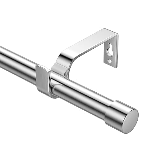 Ausziehbare Gardinenstangen 76-280cm, Dia 19mm Verstellbare Gardinenstange mit Kappenknäufen für Ösenvorhänge, Elegante Dekorative Vorhangstangen für Schlafzimmer von ESON CASA