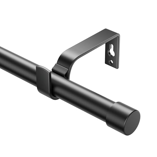 Ausziehbare Gardinenstangen 76-350cm, Dia 19mm Verstellbare Gardinenstange mit Kappenknäufen für Ösenvorhänge, Elegante Dekorative Vorhangstangen für Schlafzimmer von ESON CASA