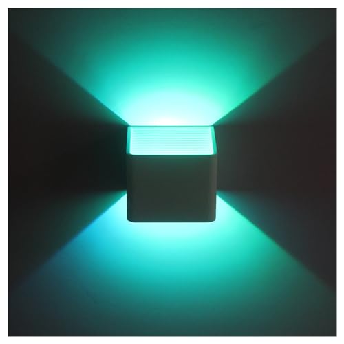 ESOP LED Wandleuchte RGB Wandlampe 3W Weiß Modern Up und Down Wandlicht mit Fernbedienung Kreative Wandleuchte für Badezimmer, Wohnzimmer, Schlafzimmer, Flur, Balkon, Treppenhaus von ESOP