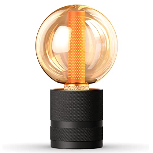 ESOP Tischleuchte Vintage Schwarz Tischlampe E27 Metall Nachttischlampe Maximal 60W Schreibtischlampe mit 1.5M Kabelschalter Nachtlicht, für Schlafzimmer Wohnzimmer Büro (Ohne Leuchtmittel) von ESOP