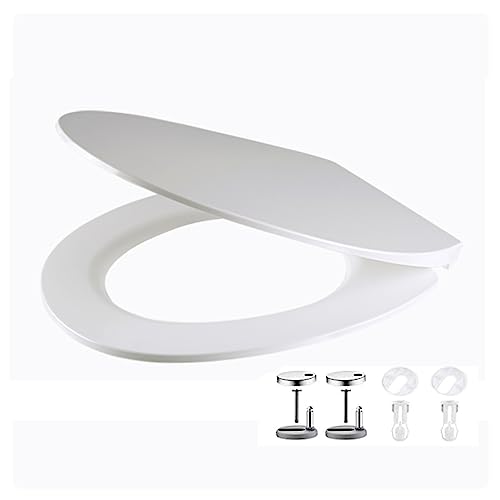 Toilettendeckel mit Absenkautomatik, Universal WC Sitz mit Schnellverschluss, Antibakteriell Klodeckel aus Duroplast, Klobrille Einfache Montage und Reinigung, Abnehmbar Toilettensitz Weiß Toilettendeckel mit Absenkautomatik, Universal WC Sitz mit Schnellverschluss, Antibakteriell Klodeckel aus Duroplast, Klobrille Einfache Montage und Reinigung, Abnehmbar Toilettensitz Weiß von ESOP