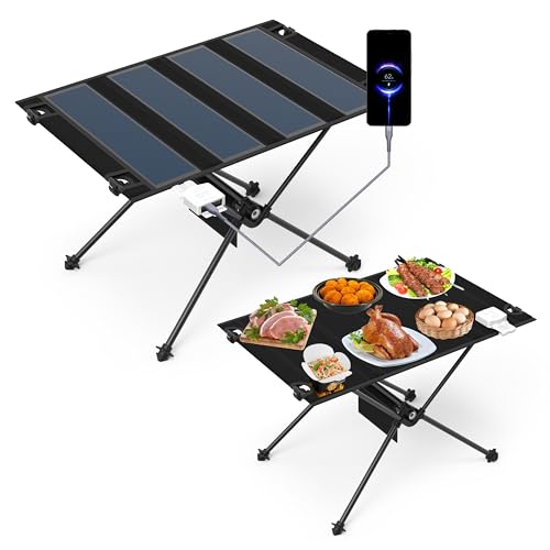 ESOTAB ECOeshiner Solar Klapptisch 28W Campingtisch Solarladung Netztasche Zwei USB-Anschlüsse Wärme + Wasser + Spritzwassergeschützt Solarbetrieben Strandtisch Picknicktisch Outdoor Tisch ESOTAB ECOeshiner Solar Klapptisch 28W Campingtisch Solarladung Netztasche Zwei USB-Anschlüsse Wärme + Wasser + Spritzwassergeschützt Solarbetrieben Strandtisch Picknicktisch Outdoor Tisch von ESOTAB