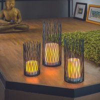 Esotec - African Style Batterie Dekoleuchten simba 3er Set, 5 Std. Timer von ESOTEC