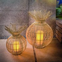 Esotec - Boho-Windlichter Praya im 2er-Set, solarbetrieben wetterfest IP44 102277 von ESOTEC